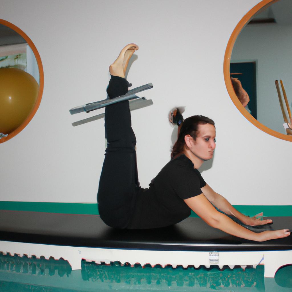 Person doing Pilates exercise